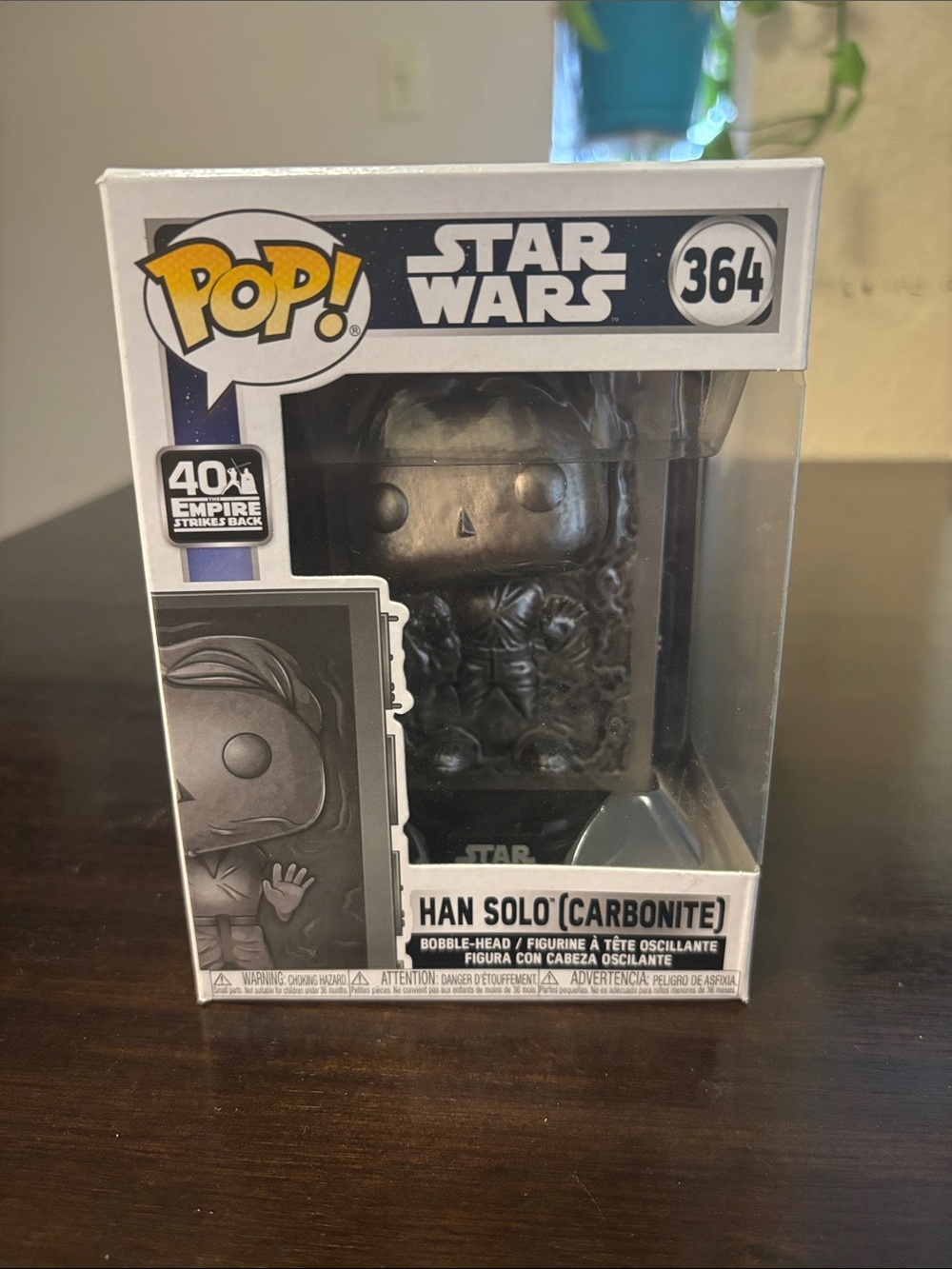 Funko Star Wars Han Solo (Carbonite) Metallic Black & Silver Pop! Figure #364